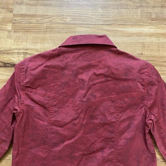 ROCK & REPUBLIC S Jacket Red Ombre Snap Front Western Moto Y2K Rock Festival - Picture 14 of 16